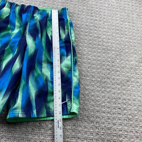 Vintage Nike Swim Trunks Boys Large L 11-13 YRS Blue Green Athletic Shorts - Picture 8 of 13